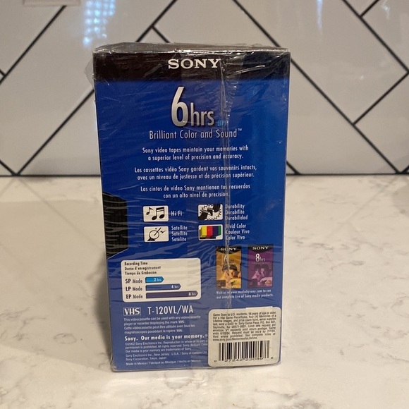 Sony 6hr brilliant color and sound 10 pack blank VHS NEW - Picture 3 of 6